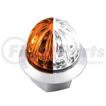United Pacific 39235 Clearance Light - 3/4", 4 LED, Mini Watermelon, Amber and White LED, Clear Lens