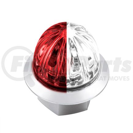 United Pacific 39239 Clearance Light - 3/4", 4 LED, Mini Watermelon, Red and White LED, Clear Lens, Double Fury