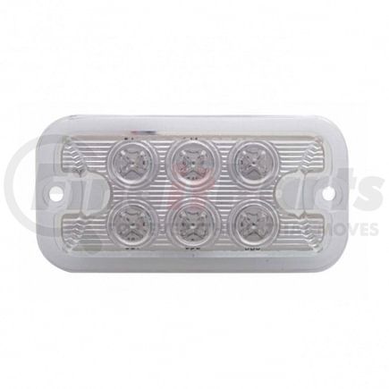 United Pacific 39335B Auxiliary Light - Dual Function, 6 LED, Red LED,/Clear Lens