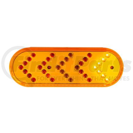 United Pacific 39475B Turn Signal Light - Bulk, 35 LED, 6" Reflector Oval Sequential, Amber LED/Lens