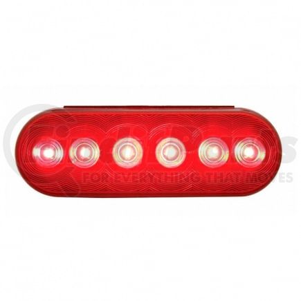 United Pacific 39654BRK Brake/Tail/Turn Signal Light - 6 LED Oval, Kit, Red LED/Red Lens