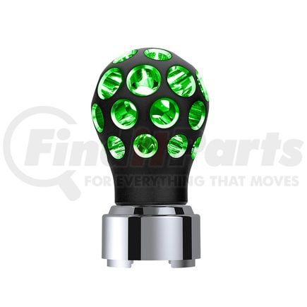 United Pacific 71094 Matte Black Gearshift Knob Ball - Phoenix Style with Green LED