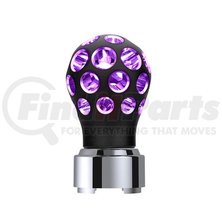 United Pacific 71095 Matte Black Gearshift Knob Ball - Phoenix Style with Purple LED