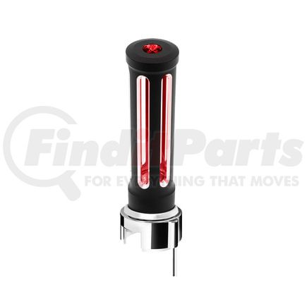 United Pacific 71158 Gear Shift Knob - Sonoma Style, Red, Matte Black Finish, Thread-On with Red LED