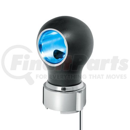 United Pacific 71170 Gearshift Knob - Charlotte Style, Matte Black Finish, Thread-On with Blue LED