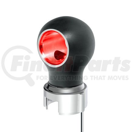 United Pacific 71186 Gearshift Knob - Charlotte Style, Matte Black Finish, Thread-On with Red LED