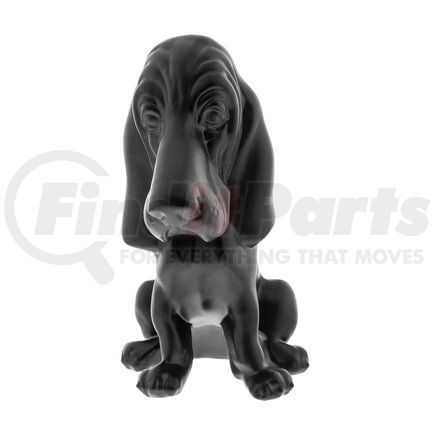 United Pacific 72053 Hood Ornament - Matte Black, Die-Cast, Bassett Hound Design