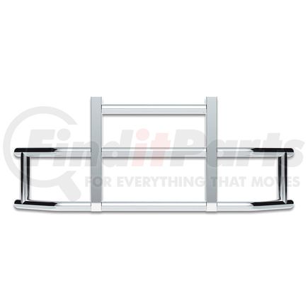 United Pacific 80044 HighwayShield I25 Series Grille Guard - Front, Polished Stainless Steel with Bracket