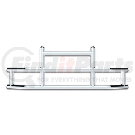 United Pacific 80073 HighwayShield I20 Series Grille Guard - Front, Polished Stainless Steel with Bracket