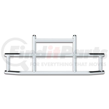 United Pacific 80074 HighwayShield I20 R Series Grille Guard - Front, Polished Stainless Steel with Bracket