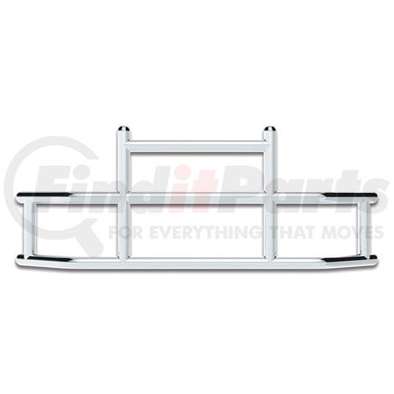 United Pacific 80082 HighwayShield I20 R Series Grille Guard - Front, Polished Stainless Steel with Bracket