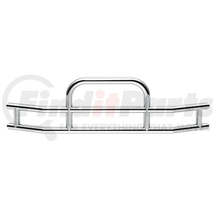 United Pacific 80135 HighwayShield I15 Series Grille Guard - Front, Polished Stainless Steel with Bracket
