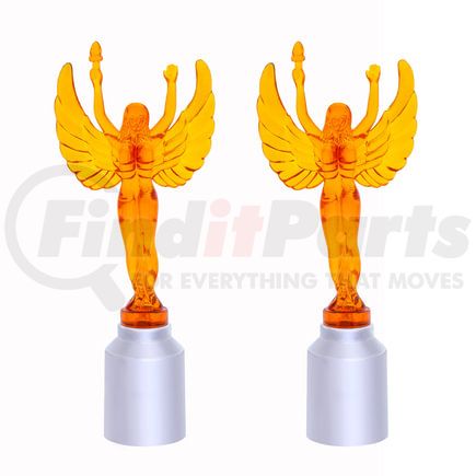 United Pacific 86198 Bumper Guide - Flying Goddess Bumper Guide Tops, Amber