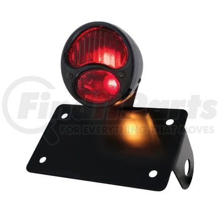 United Pacific 86806 Tail Light - Horizontal, with Black Rim/Black Housing, for 1928 Ford Model "A"