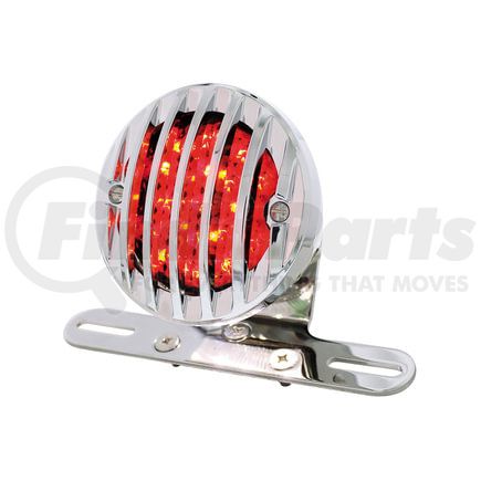 United Pacific 86860 Tail Light - Motorcycle LED Rear Fender, with Chrome Grille Bezel, Smoke Lens