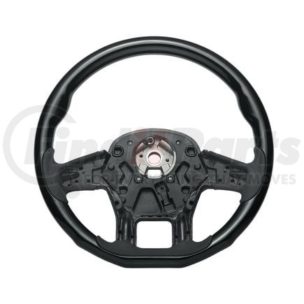 United Pacific 88336 Steering Wheel - 18 " dia., Glossy Black, Wood, fits 2012-2021 Peterbilt 579