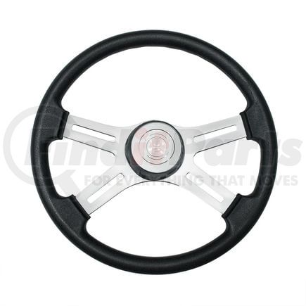 United Pacific 88354 Steering Wheel - 18", 4 Chrome Spokes, Polyurethane Rim