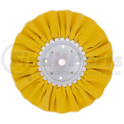 United Pacific 90030 Buffing Wheel - 10" Yellow Treated Airway Buff, 5/8" & 1/2" Arbor