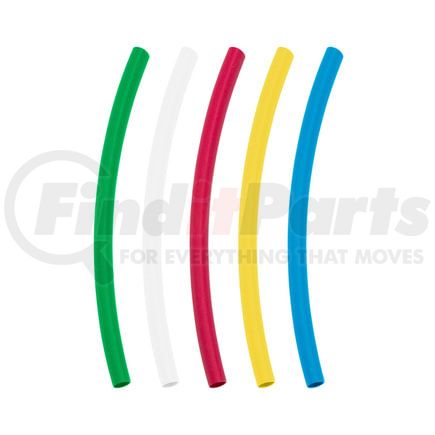 United Pacific 98013 Heat Shrink Tubing Assortment - 4" Long, 1/4" Blue, Clear, Green, Red, Yellow