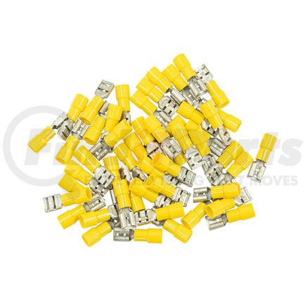 United Pacific 98010 Female Disconnect Terminal - 50 Pieces, Vinyl, 12-10 AWG, .250 Tab