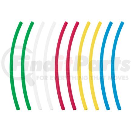 United Pacific 98011 Heat Shrink Tubing Assortment - 4" Long, 1/8" Blue, Clear, Green, Red, Yellow
