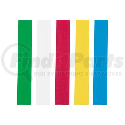 United Pacific 98014 Heat Shrink Tubing Assortment - 4" Long, 3/8" Blue, Clear, Green, Red, Yellow