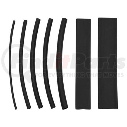 United Pacific 98021 Heat Shrink Tubing Assortment - 4" Long, 1/16", 1/8", 3/16", 1/4", 3/8", 1/2", Black