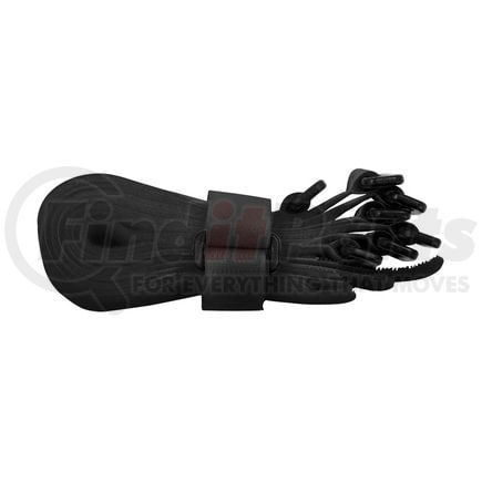 United Pacific 98022 Fastener Assortment - 8" Black Hook and Loop Velcro Strip Tie, with Buckle