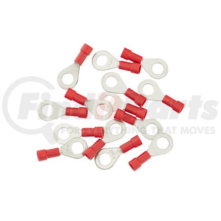 United Pacific 98041 Ring Terminal - 14 Pieces, Vinyl, 22-18 AWG, 1/4" Stud