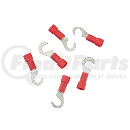 United Pacific 98047 Hook Terminal - 6 Pieces, Vinyl, 22-18 AWG, #10 Stud