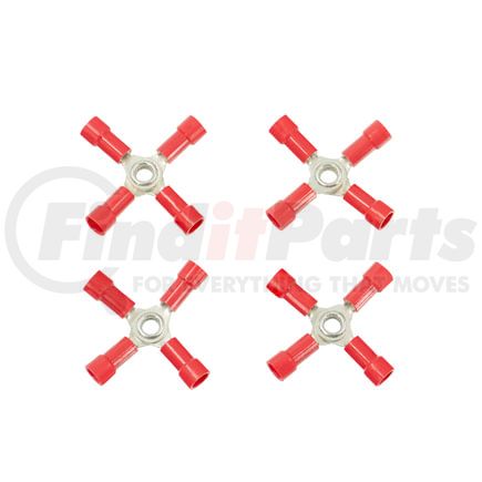 United Pacific 98051 4-Way Terminal - 4 Pieces, 22-18 AWG, Vinyl Connector