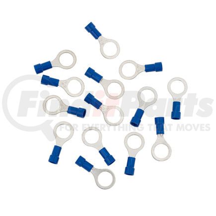 United Pacific 98066 Ring Terminal - 14 Pieces, Vinyl, 16-14 AWG, 3/8" Stud