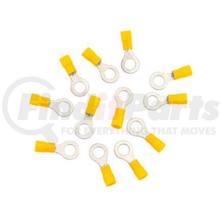 United Pacific 98085 Ring Terminal - 12 Pieces, Vinyl, 12-10 AWG, 5/16" Stud