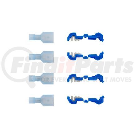 United Pacific 98106 Male Disconnect Terminal - 4/4 Pieces, FI Nylon, T-Tap Slice, 16-14 AWG, .250 Tab