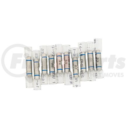United Pacific 98141 Butt Connector - 10 Pieces, Clear with Blue Stripe, 16-14 AWG, CS Window Heat Shrink