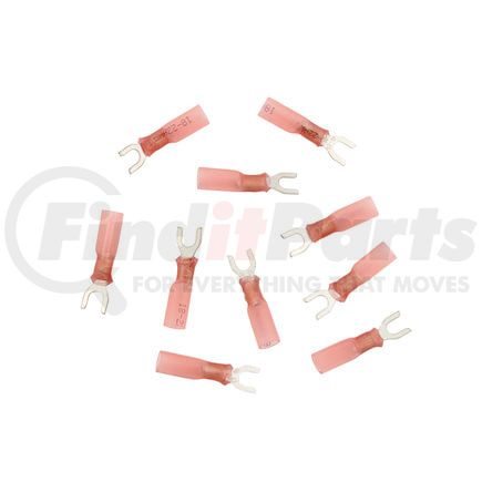 United Pacific 98159 Spade Terminal - 10 Pieces, Red, 22-18 AWG, #8 Stud, CS Heat Shrink