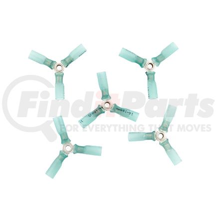 United Pacific 98181 3-Way Terminal - 5 Pieces, Blue, 16-14 AWG, CS Heat Shrink Connector