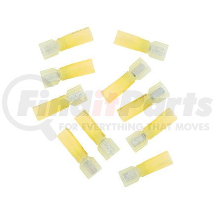 United Pacific 98195 Male Disconnect Terminal - Yellow, 12-10 AWG, .250 Tab, CS Fully Insulated Heat Shrink