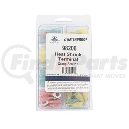United Pacific 98206 Multi-Purpose Wiring Terminal - 75 Pieces, Crimp Seal, Heat Shrink