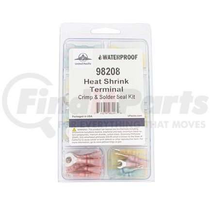 United Pacific 98208 Multi-Purpose Wiring Terminal - 60 Pieces, Crimp and Solder Seal, Heat Shrink