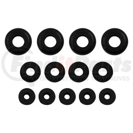 United Pacific 98248 Multi-Purpose Grommet - 1/4", 5/16", 3/8" dia. Mounting Holes, Black, Vinyl