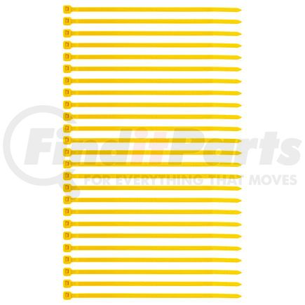 United Pacific 98269 Wire Tie - 25 Pieces, 5.5", Yellow, Nylon, 40 Lbs. Tensile Strength