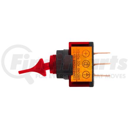 United Pacific 98287 Toggle Switch - Duckbill Type, Red, Illuminated, 12V, 20 AMP, On/Off, S.P.S.T.