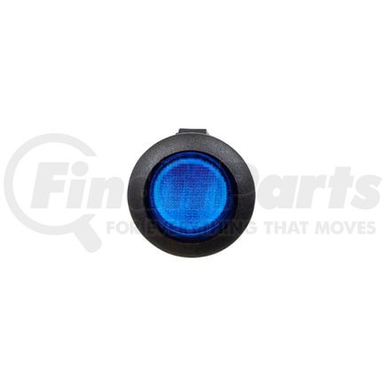 United Pacific 98302 Rocker Switch - Blue, Illuminated, Round, 12V, 10 AMP, 1/2" Dia., On/Off