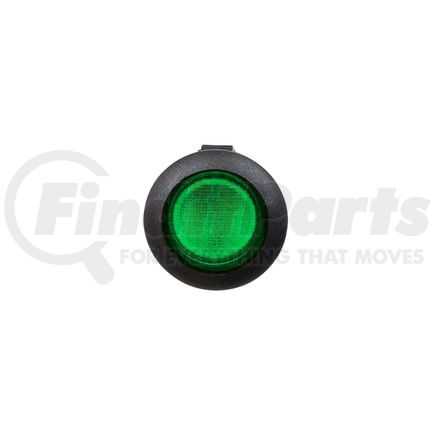 United Pacific 98301 Rocker Switch - Green, Illuminated, Round, 12V, 10 AMP, 1/2" Dia., On/Off