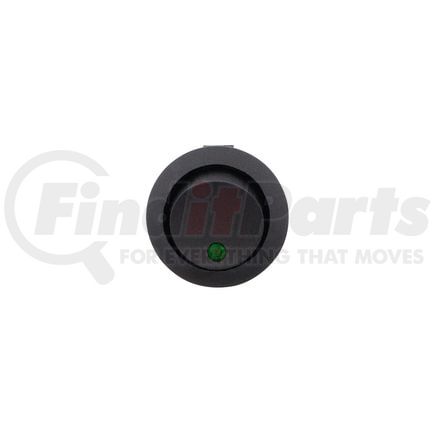 United Pacific 98306 Rocker Switch - Green, LED, Round, 12V, 10 AMP, 1/2" Dia., On/Off