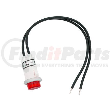 United Pacific 98308 Multi-Purpose Warning Light - Red, 12V, 16 AMP, with 1/2" Panel Mount and Leads