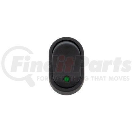 United Pacific 98368 Rocker Switch - Green, LED, Oval, 12V, 16 AMP, 1/2" Dia., On/Off
