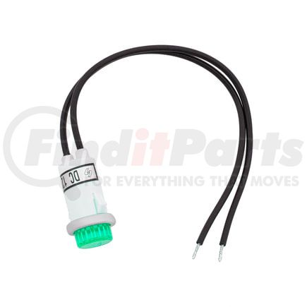 United Pacific 98370 Multi-Purpose Warning Light - Green, 12V, 16 AMP, with 1/2" Panel Mount and Leads