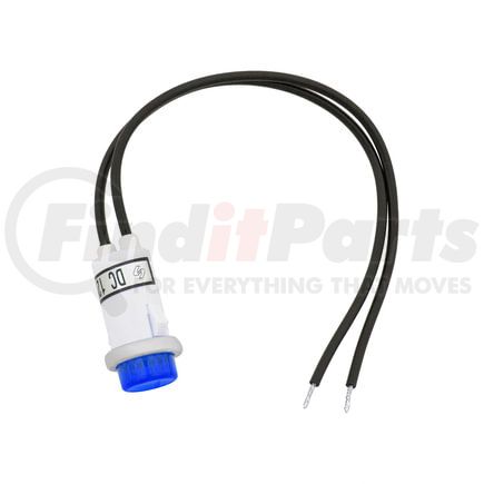 United Pacific 98371 Multi-Purpose Warning Light - Blue, 12V, 16 AMP, with 1/2" Panel Mount and Leads